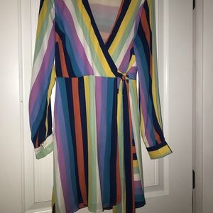 Fun bright cross tie dress